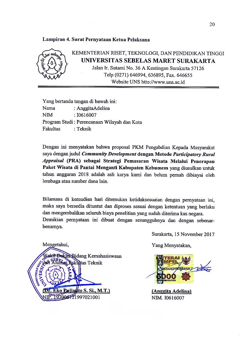 Inilah 8+ Contoh Surat Pernyataan Ketua Pelaksana Pkm Terbaik  Koleksi