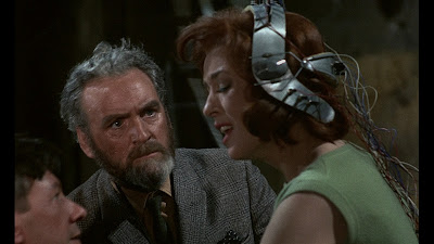 Barbara Shelley telepathically communicating with the aliens from Quatermass and the Pitt