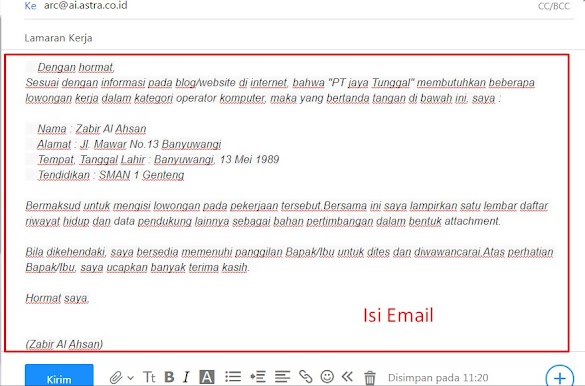 Download Contoh Surat Lamaran Kerja Via Email Pdf : Contoh Surat Lamaran Kerja Indomaret - ben jobs - Mengingat betapa pentingnya menulis surat.