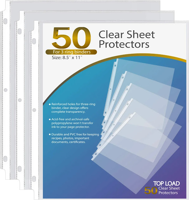 Clear Sheet Protectors for Christmas Memories Scrapbook Pages