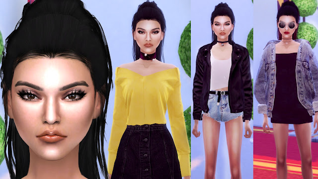 Moon Galaxy Sims Sims 4 Kendall Jenner Lookbook