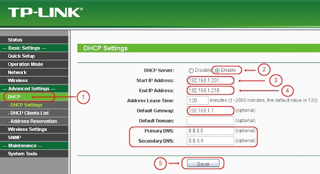 Setting DHCP