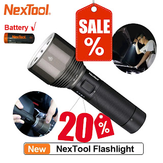 20% discount on NexTool Rechargeable Flashlight 2000lm