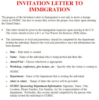 immigration invitation letter sample | immigration invitation letter template