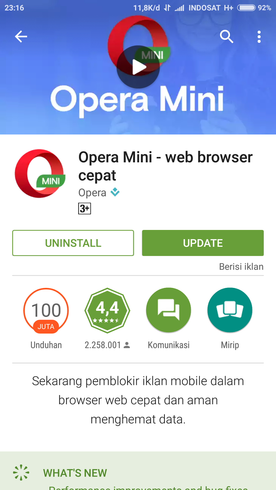 Download Aplikasi Opera Mini Terbaru 2017 Versi 4, 5, 6, 7, 8 - Contoh Oliv