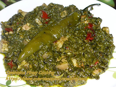 Pork and Spinach in Coconut Milk, Pinoy Laing Style Dish