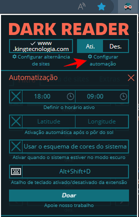 Como ativar o modo escuro em qualquer site da Internet