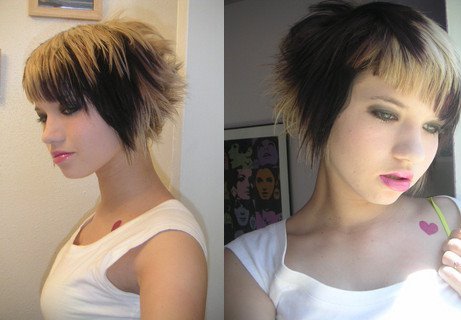 ShorFunky Hairstyle. short summer funky haircuts for gals.