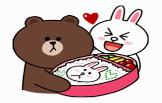 sticker line brown and cony