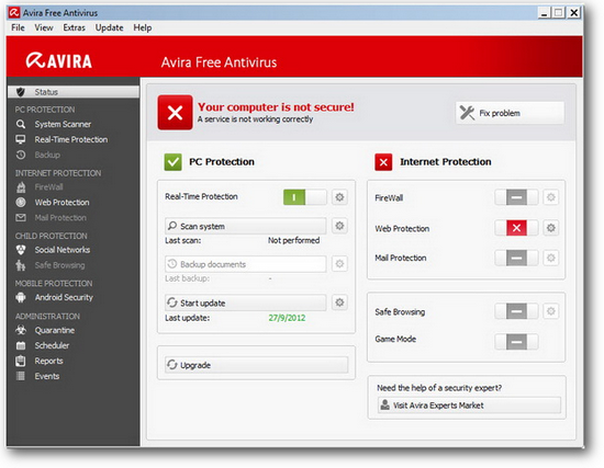 Avira Antivirus Free 2013