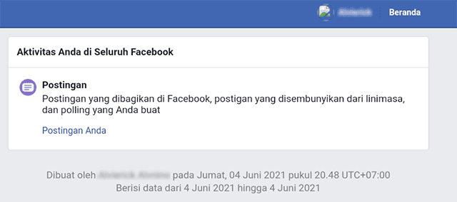 Cara Mengembalikan Postingan FB Yang Terhapus Dengan Backup Data Lewat HP