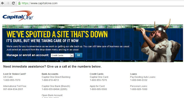 CapitalOne Bank taken down by Anonymous hackers