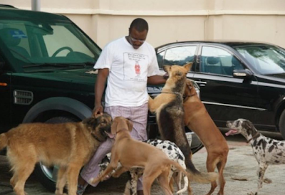 Comedian Alibaba Shows Off His Dogs Named After OBJ, Abacha, IBB, Obama & Others