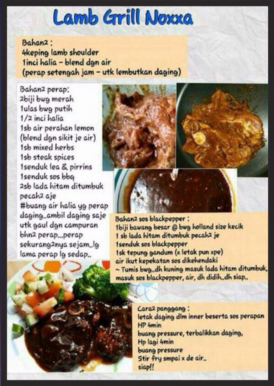 KUMPULAN RESIPI SEDAP DAN MENYELERAKAN: KAMBING BAKAR NOXXA