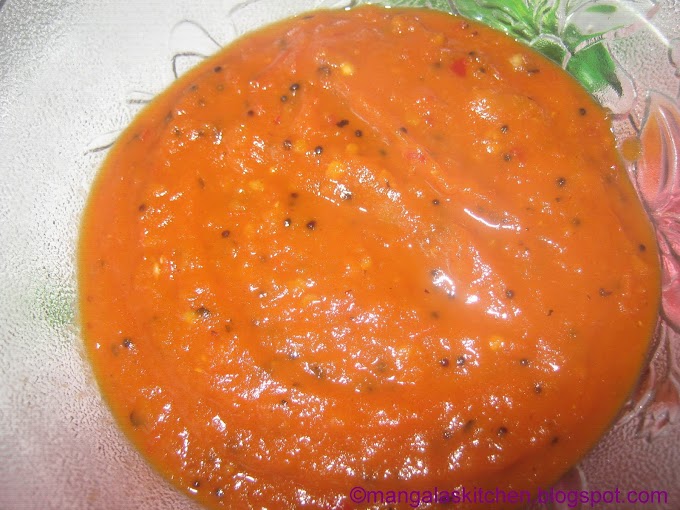 Tangy Tomato Chutney - Kara Chutney - Traditional Tomato Chutney 