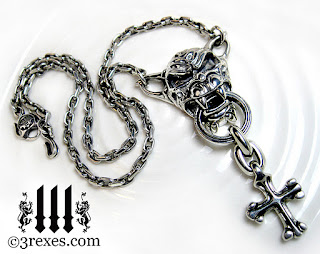  silver gargoyle necklace