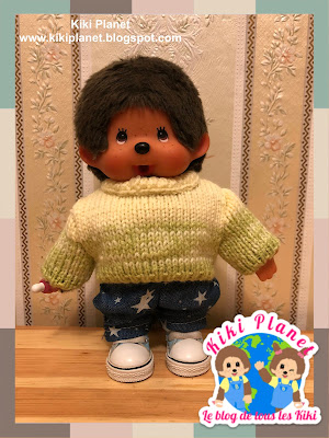 kiki monchhichi handmade fait main tricot doll poupée clothes vetement