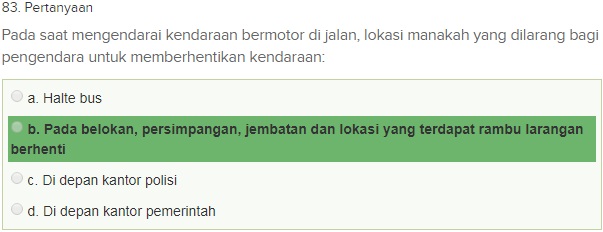 Contoh Soal Ujian teori SIM A dgn Kunci Jawaban Oktober 2018