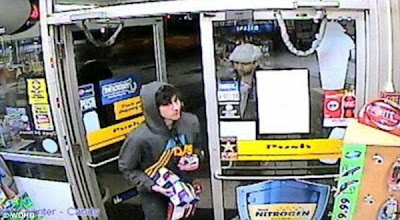 Boston bomber while in a gas station minimart near
