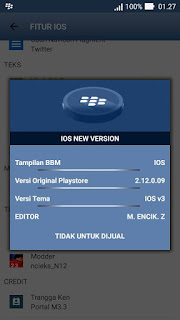 BBM Mod Iphone Style IOS v3 Versi 2.12.0.9 2016