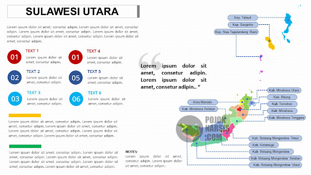 Peta Provinsi Sulawesi Utara Editable Powerpoint