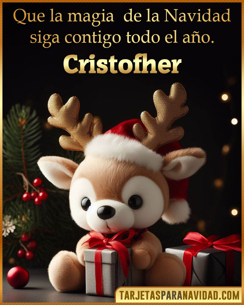 Felicitaciones de Navidad originales para Cristofher