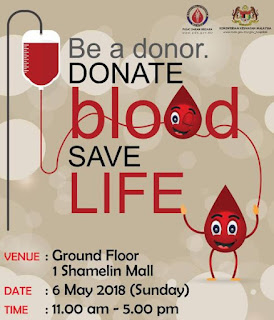 Blood Donation Campaign by Life Line Association Malaysia at 1 Shamelin Mall (6 May 2018)