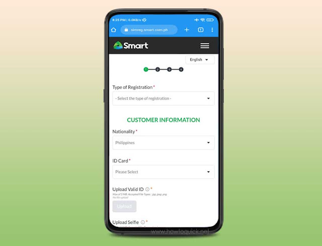 Smart TNT SIM Card Registration Onlline Form