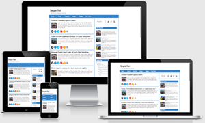 Blogger Template Simple Flat Responsive