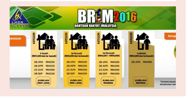Semakan BR1M 2017 Keputusan Permohonan Dan Rayuan(MOHON 