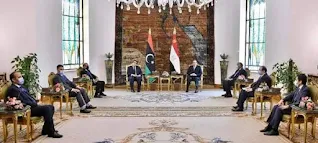 " السيسى "  يشدد على دعم مصر الكامل والمطلق للسلطة التنفيذية الجديدة في ليبيا والوصول إلى عقد الانتخابات الوطنية نهاية العام الجاري