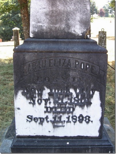 IMG_2840 Sarah Eliza Pope Tombstone at Mountain View Cemetery in Oregon City, Oregon on August 19, 2006