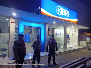 Patroli Polsek Temon Sambangi Bank BRI