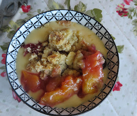 Peach, Cherry & Almond Crumble