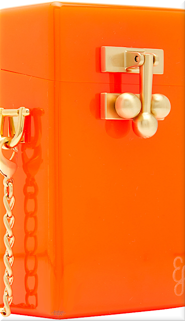 ♦Edie Parker orange acrylic mini Case bag #edieparker #bags #pantone #orange #brilliantluxury