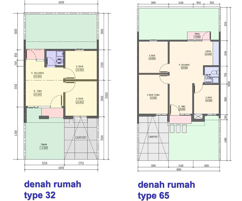 5 Contoh Denah Rumah Sederhana 2020 Inspirasi Desain 