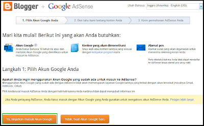 pemilihan akun google untuk google adsense