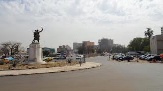 Roundabout with statue on top