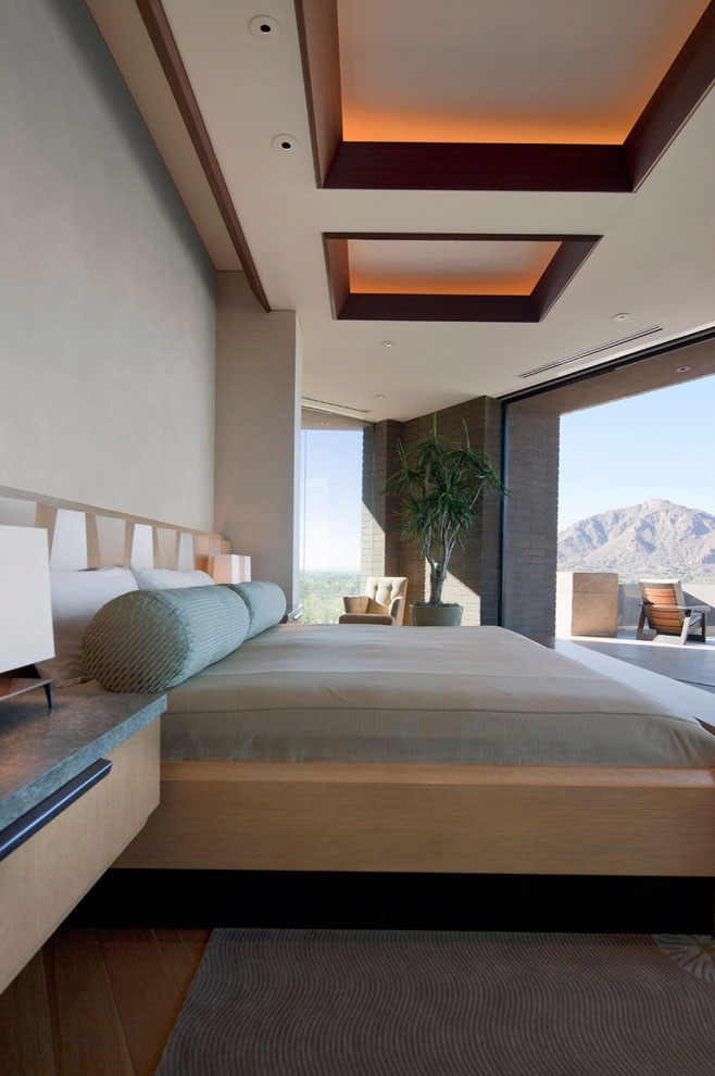 Bedroom in modern Dream home in the desert, Paradise Valley