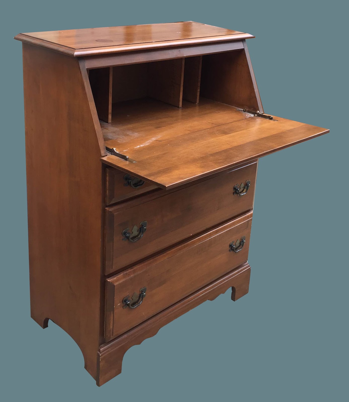 Uhuru Furniture & Collectibles: Vintage Medium Wood 3 ...