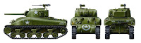 Tamiya 1/48 M4A1 SHERMAN (32523) Color Guide & Paint Conversion Chart　