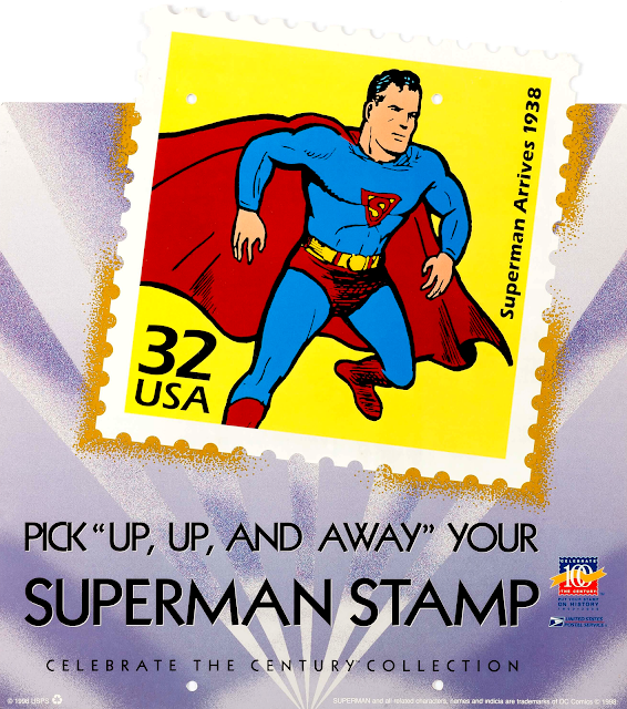 1998 USPS : Celebrate the Century - "Superman Arrives 1938" Stamp