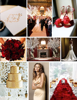 red winter weddings