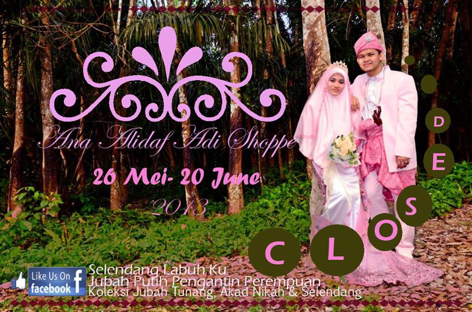 Design baju nikah bersanding Cinta Hati As