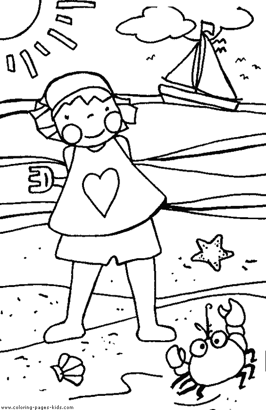  Summer Coloring Sheets For Kids 4