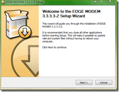 OKER EDGE MODEM SETUP
