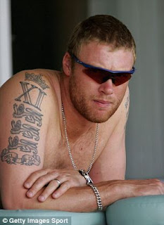 England Cricketer Andrew Flintoff Arm Tattoo Design