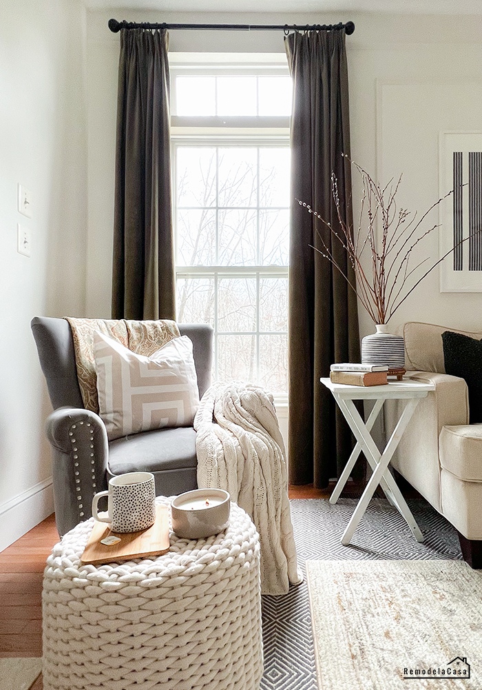 family room cozy nook.