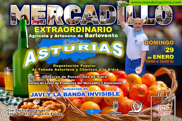 Mercadillo extraordinario de Barlovento dedicado a Asturias