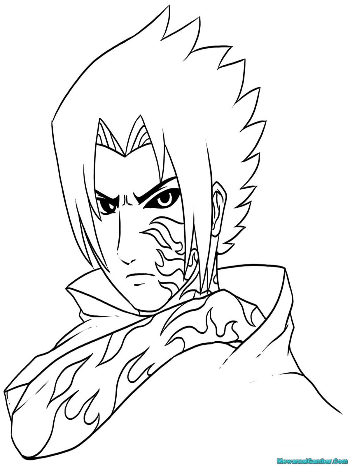 Mewarnai Gambar Sasuke  Mewarnai Gambar